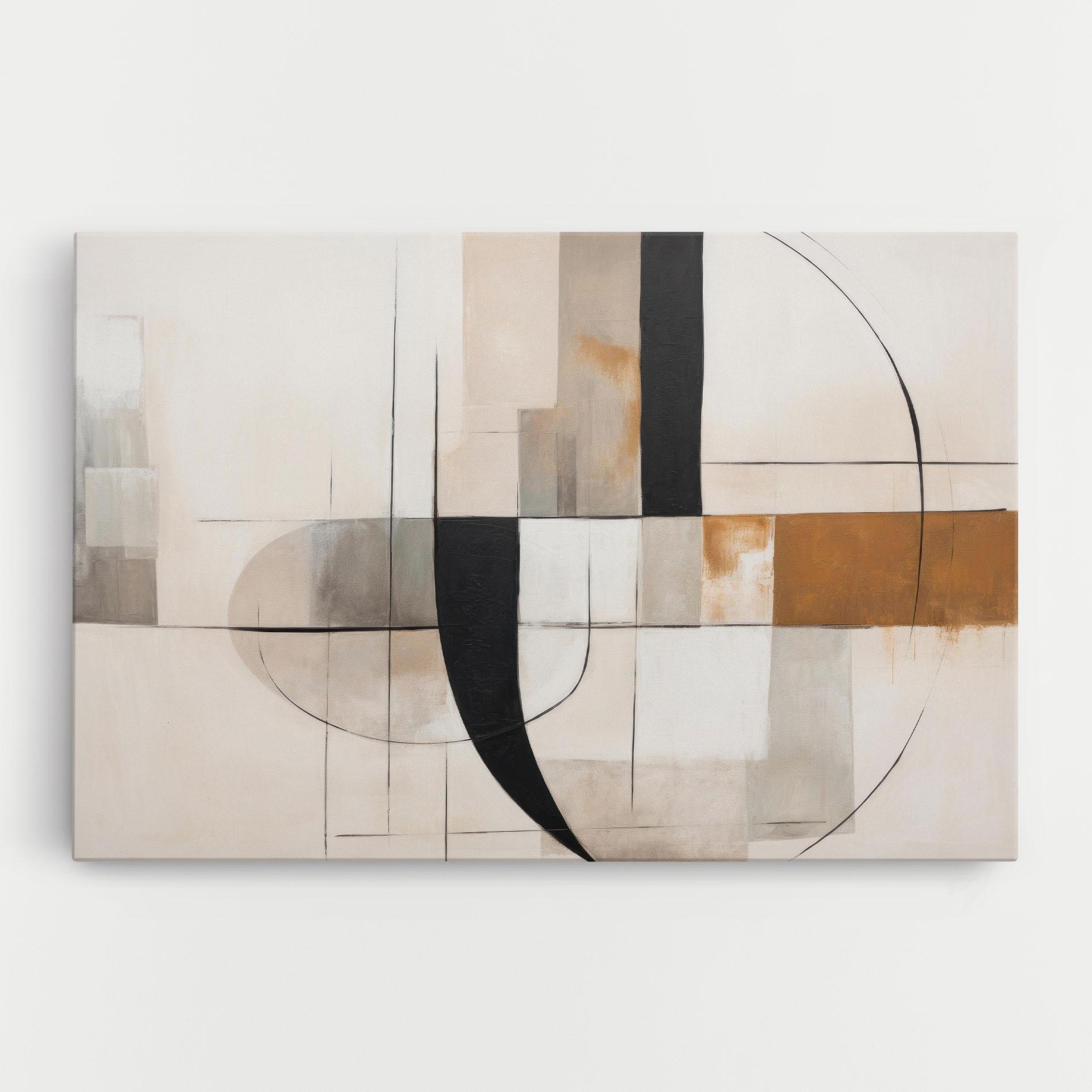 Afiș Modern: Canvas Abstract Cu Linii Modern Negru Lines (Afiș Modern)