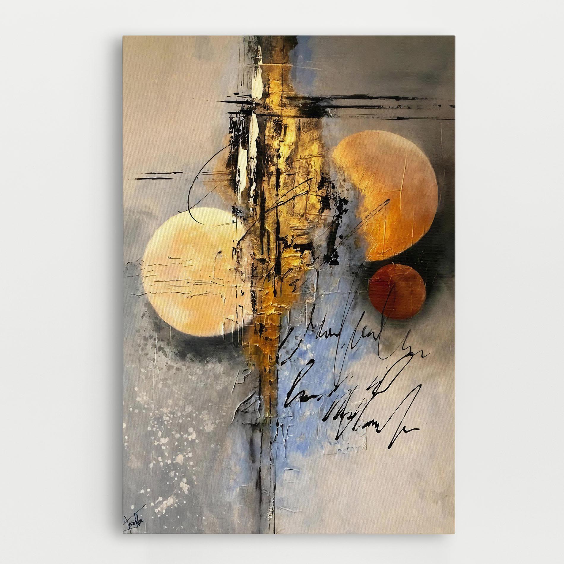 Afiș Modern: Afiș Modern - Canvas Arta Abstracta Modern Abstract Moons