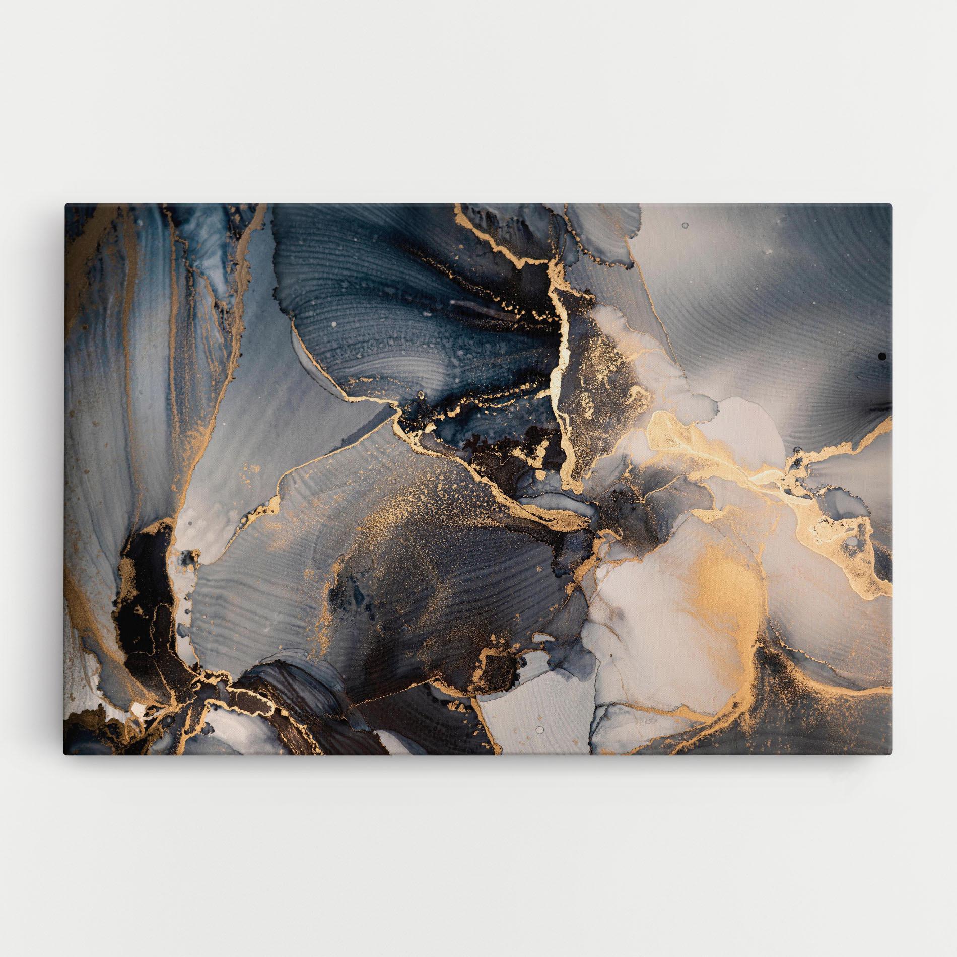 Prynt: Prynt: Canvas Marble Modern Auriu Abstract - Piesă de Artă - Tablou Decorativ