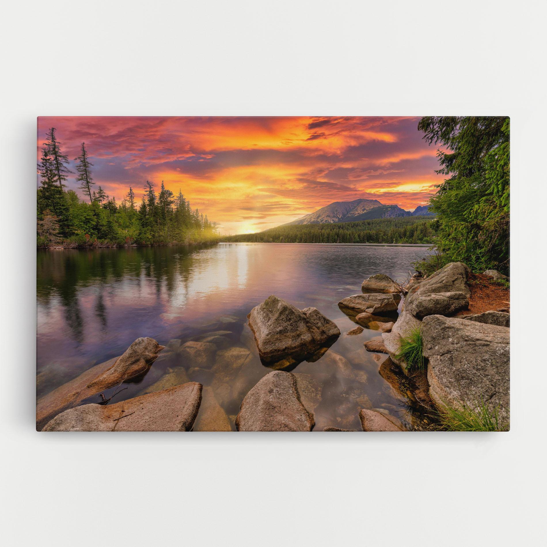 Prynt: Prynt: Canvas Munti Peisaj Vedere Tatra - Tablou Decorativ - Afiș Modern